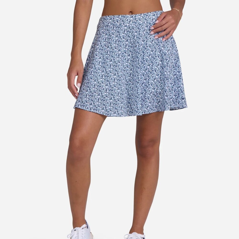 Bad Birdie Blue White Floral Golf Skort